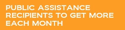 Public Assistance recipients to get more each month