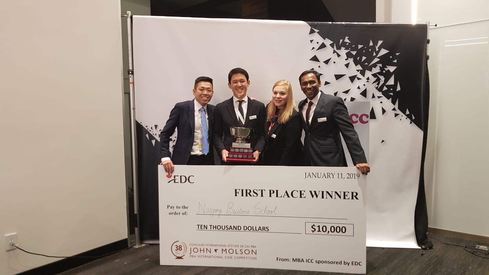 CHAMPIONS of the John Molson Case Competition 2019