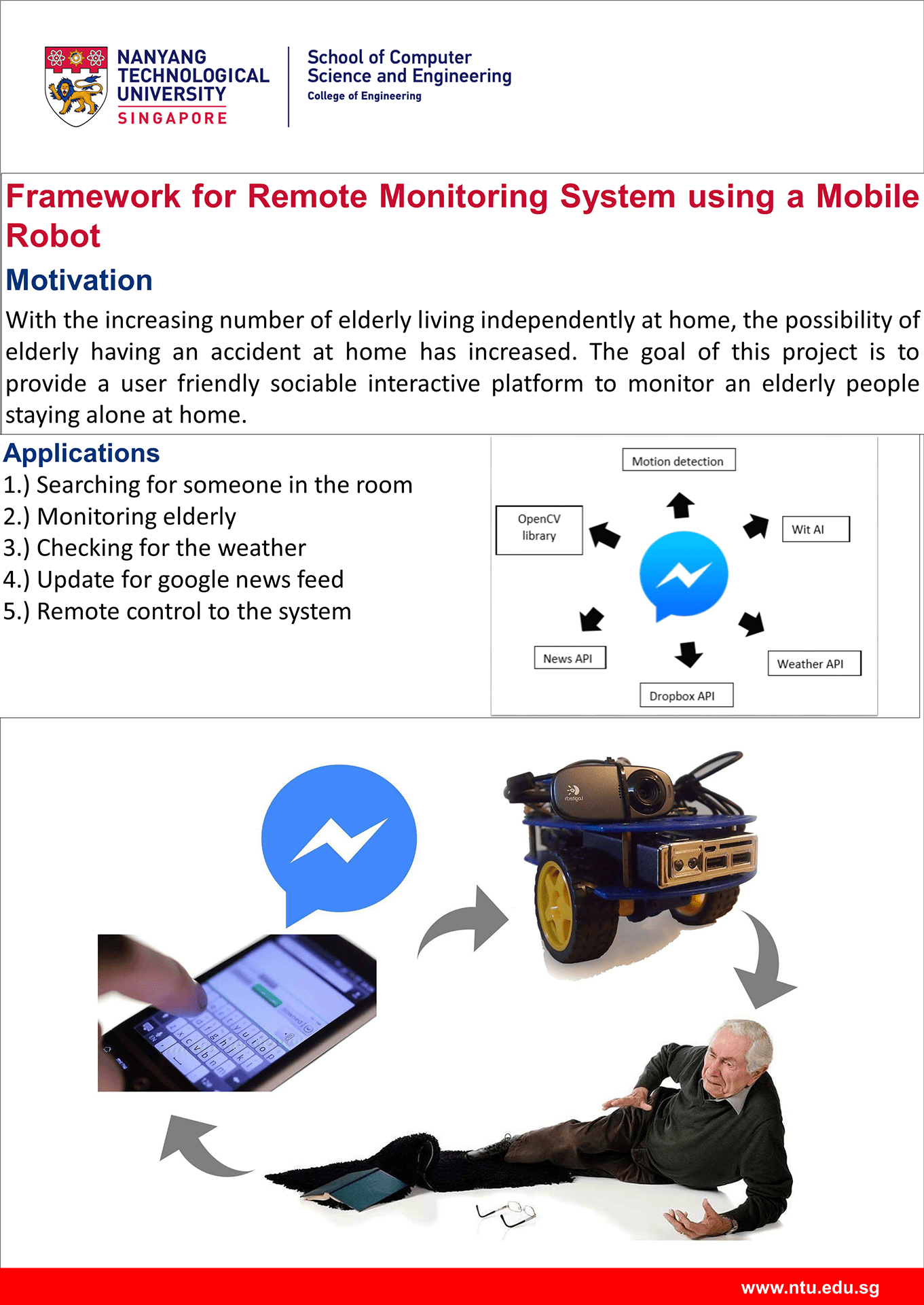 Elderly Physical Well Being SystemFramework for Remote Monitoring System using a Mobile Robot